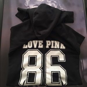 VS PINK BLACK FULL ZIP 🖤